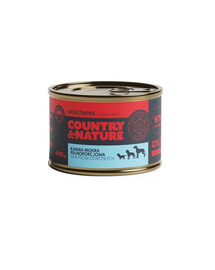 COUNTRY&NATURE Getreidefreies Nassfutter Rindfleisch mit Gemüse 410g