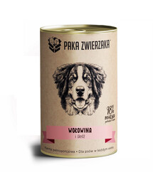 PAKA ZWIERZAKA Nassfutter für Hunde mit Rindfleisch und Hering 400 g