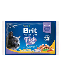 BRIT Cat Adult Fish Plate 4x100g