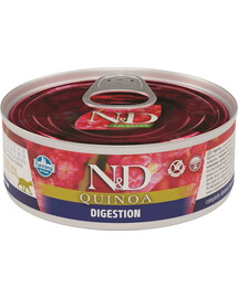 FARMINA N&D Cat Quinoa Digestion Nassfutter für Katzen zur Verbesserung der Verdauung 80 g