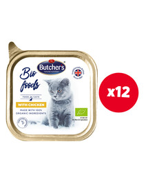 BUTCHER'S BIO foods Hühnerpastete für Katzen 12 x 85 g