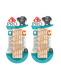8IN1 Delights Pro Dental Twisted Sticks: Leckerli für Hunde 2x10 Stück