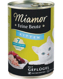 MIAMOR Feine Beute Kitten Poultry mit Geflügel für Kätzchen 24x400g