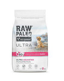RAW PALEO Ultra Pork Medium&Large Puppy 2kg dla szczeniąt ras średnich i dużych wieprzowina