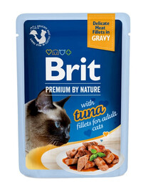 BRIT Premium Cat Fillets in Gravy Thunfisch-Nassfutter in Sauce für Katzen 24x85g