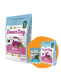 GREEN PETFOOD InsectDog Mini 7,5 kg + 900g & Denties GRATIS !