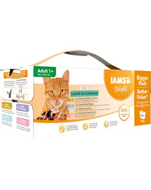IAMS Delights Adult All Breeds Land&Sea In Gravy 48 X 85 g