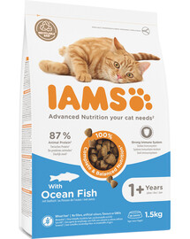 IAMS for Vitality mit Meeresfischen für ausgewachsene Katzen 1,5 kg