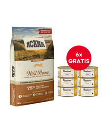 ACANA Wild Prairie Cat 4,5 kg + APPLAWS Cat Adult Mousse Chicken 6 x 70g GRATIS