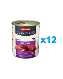ANIMONDA GranCarno Original Adult RIND + LAMM 12 x 800 g