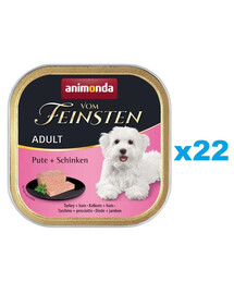 ANIMONDA Vom Feinsten Adult Turkey&Ham 22x150 g