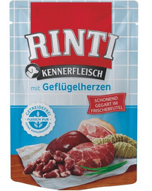 RINTI Kennerfleisch Poultry hearts Serca drobiowe saszetka 6x400 g