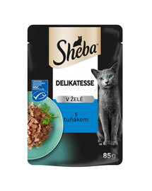 SHEBA Nassfutter mit Thunfisch in Gelee für adulte Katzen 85g