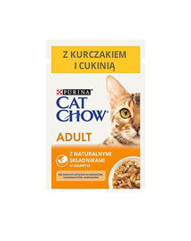 CAT CHOW Adult Hähnchen mit Zucchini 85 g in Gelee