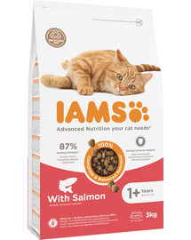 IAMS Cat Adult All Breeds Salmon für adulte Katzen mit Lachs 3 kg