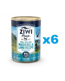 ZIWIPEAK Dog Mackerel&Lamb Makrela i jagnięcina 6x390 g