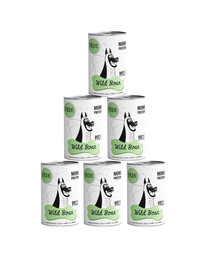 PAKA ZWIERZAKA PEPE Nassfutter Wildschwein Monoprotein getreidefrei für alle Hunde 6x400 g