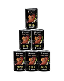 PAKA ZWIERZAKA Seventh Heaven Nassfutter mit  Ente und Apfel getreidefrei für alle Hunde 6x400 g