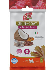 ND Quinoa Dental Treat Skin Coat Herring Mini 60 g (7 szt) przysmak dentystyczny dla psów ras małych
