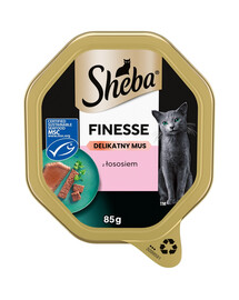 SHEBA Finesse 85 g: Nassvollnahrung für adulte Katzen mit Lachs in Mousse