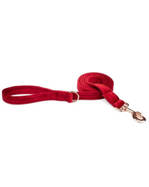 Smycz dla psa welurowa cherry 150cm / 2cm
