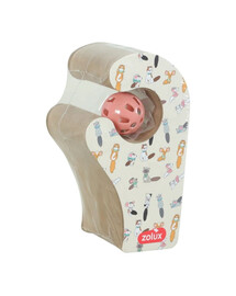 ZOLUX Kratzbaum für Katze faltbare Pfote mit Ball und Katzenminze 24 x 24 x 19