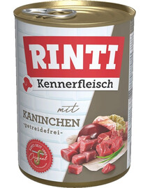 RINTI Kennerfleisch Nassfutter mit Kaninchen für adulte Hunde getreidefrei 6x400 g