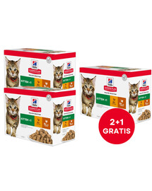 HILL'S Science Plan Feline Kitten Multipack Chicken & Turkey 12x85 g (2+1 GRATIS)
