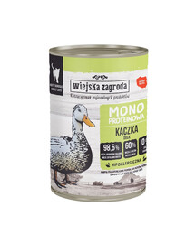 WIEJSKA ZAGRODA Nassfutter mit Ente Monoprotein für adulte Katzen 400 g