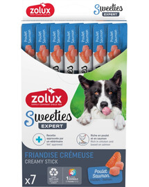 ZOLUX Sweeties Cremesnack mit Lachs und Huhn für Hunde 7x14g