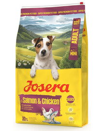 JOSERA Mini Adult Salmon and Chicken glutenfreie Nahrung mit Sauce für kleine Hunderassen 10kg