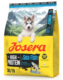 JOSERA High Protein Junior Sea Fish hochproteinierte Nahrung für Welpen 900g