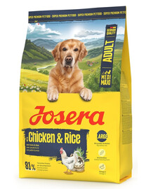 JOSERA Medi/Maxi Chicken & Rice Trockenfutter für mittlere und große Rassen mit Huhn & Reis 3 kg