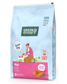 GREEN PETFOOD InsectDog Mini getreidefreies Futter mit Insektenprotein für kleine adulte Hunde 7,5 kg