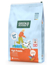 GREEN PETFOOD InsectDog mit Lachs High Protein mit Insektenprotein und Lachs für aktive Hunde 7,5 kg