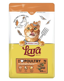 VERSELE-LAGA Lara Adult Turkey and Chicken Trockenfutter mit Truthahn und Huhn für Katzen 950 g