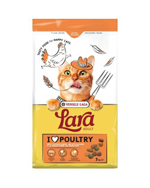 VERSELE-LAGA Lara Adult Turkey and Chicken Trockenfutter mit Truthahn und Huhn für Katzen 7 kg