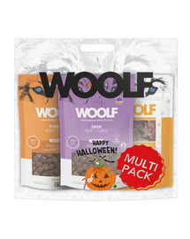 WOOLF Multipack Halloween Snacks für Hunde Mix Geschmacks 3x100g