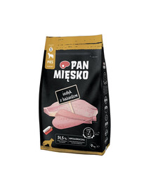 PAN MIĘSKO Trockenfutter mit Pute und Fasan für adulte kleine S Hunde hypoallergen 9 kg