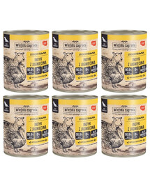 WIEJSKA ZAGRODA Nassfutter Pute mit Lamm für adulte Hunde getreidefrei 6x800 g