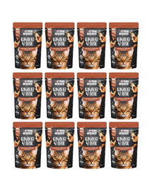 PAN MIĘSKO Nassfutter mit Kalb und Hirsch in Soße für adulte Katzen getreidefrei 12x85 g