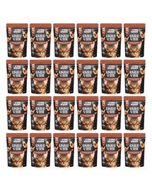 PAN MIĘSKO Nassfutter mit Kalb und Hirsch in Soße für adulte Katzen getreidefrei 24x85 g