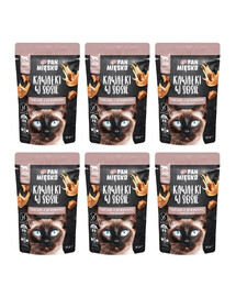 PAN MIĘSKO Nassfutter mit Huhn und Wachtel in Soße für adulte Katzen getreidefrei 6x85 g