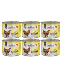WIEJSKA ZAGRODA Nassfutter mit Huhn Monoprotein für adulte Katzen 6x200 g