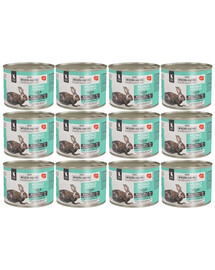 WIEJSKA ZAGRODA Nassfutter mit Kaninchen Monoprotein für Kätzchen 12x200 g