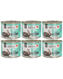 WIEJSKA ZAGRODA Nassfutter mit Kaninchen Monoprotein für Kätzchen 6x200 g