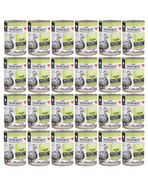 WIEJSKA ZAGRODA Nassfutter mit Ente Monoprotein für adulte Katzen 24x400 g