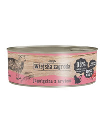 WIEJSKA ZAGRODA Nassfutter Lamm und Krill für adulte Katzen getreidefrei 6x85 g