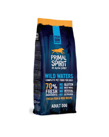 PRIMAL SPIRIT Wild Waters Trockenfutter mit Fisch halbweich für adulte Hunde 2x12kg