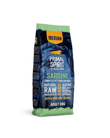 PRIMAL SPIRIT Iberian Adult Sardine Trockenfutter mit Sardine für adulte Hunde 2x12kg